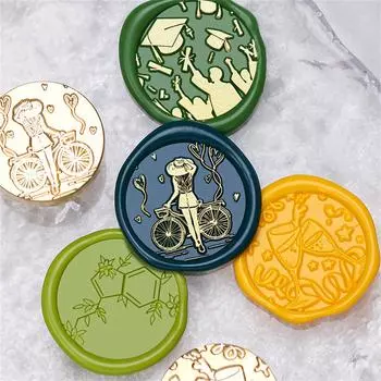 Головка штампа для церемонии вручения дипломов, сменная головка штампа для выпускного на тему выпускного, для конверта с благодарственной открыткой C