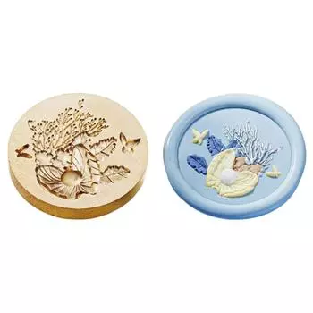 Головка штампа серии OZ Oceans 3D рельефная восковая запечатывающая медная головка для подарочного альбома C