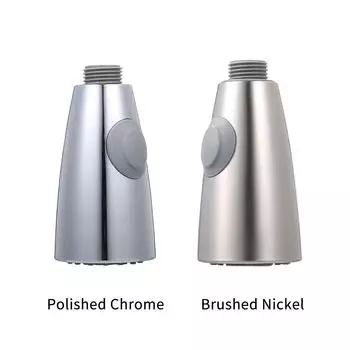 Головка смесителя для кухонной мойки, 2-функциональная выдвижная распылительная головка с обратным клапаном, запасная часть G1/2 Polished chrome серебряный