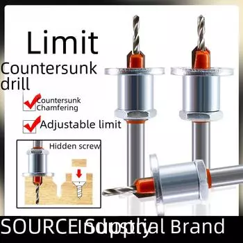 Головка сверла-зенкера из сплава с ограничителем для деревообработки и установки шурупов 2.8*10mm without limit