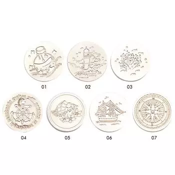 Головки для печати сургучом Deep Sea Series, 3D-печатающая головка с сургучом из латуни, ретро-инструмент для самостоятельного изготовления поделок и декора 30 мм для скрапбукинга