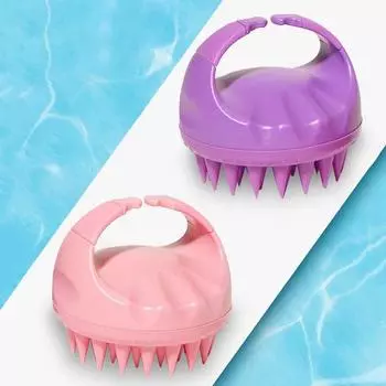 Головной душ Инструмент для ухода за волосами Расческа для мытья волос Щетка для мытья головы Массажная щетка для кожи головы Щетка для шампуня фиолетовый
