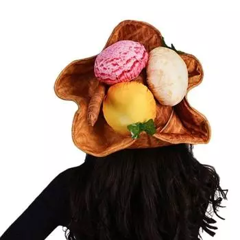 Головной убор, аксессуары, шляпа для еды из растений, плюшевые игрушки, реквизит для выступлений на сцене, шляпа, доступны различные стили, шляпа для пары, унисекс