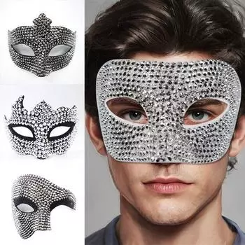 Головной убор на Хэллоуин Потрясающие маскарадные головные уборы со стразами Легко носить Невыцветающий декоративный маскарадный головной убор B