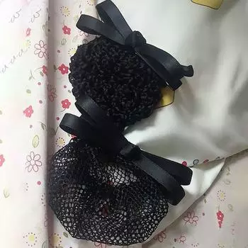 Головной убор Офисная сетка для волос Бант Корейский пучок Снуд Заколки для волос Чехол Сетка Женщины Весенние зажимы Зажим для хвоста A