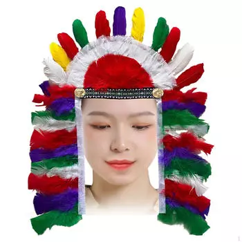 Головной убор с перьями для взрослых и детей Style A