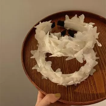 Головной убор, свадебная тиара, обруч для волос в виде бабочки, повязка для волос в корейском стиле, женская повязка на голову, аксессуары для волос