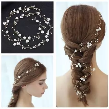 Головной убор Тиара Свадебная повязка на голову Свадебная повязка на голову с цветком Украшения для волос со стразами Цветочная повязка на голову