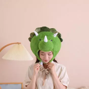 Головной убор трицератопса, креативный декор, подарок, головной убор для костюмированной вечеринки на Хэллоуин