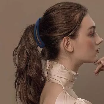 Головной убор в корейском стиле для девочек вертикальный зажим матовый банан зажим для волос аксессуары для хвоста держатель серый