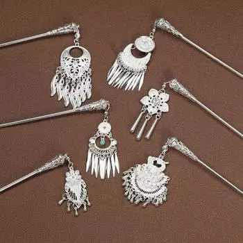 Головной убор в старинном стиле, палочка для волос в китайском стиле, аксессуары для волос этнических меньшинств style3