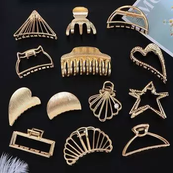 Головные уборы для свадьбы, вечеринки, хвостики, заколки для волос, металлические зажимы-когти, геометрическая заколка-краб, зажим для волос, зажим для челюсти