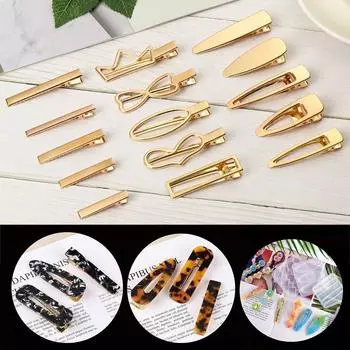 Головные уборы Геометрические прямоугольные заколки Зажим «крокодил» Металлические заколки для волос Заколка «крокодил»