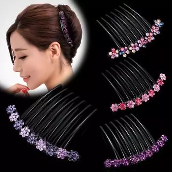 Головные уборы, накидка для волос с кристаллами, булочка для волос, расчески со стразами, заколки для волос, свадебные головные уборы 12