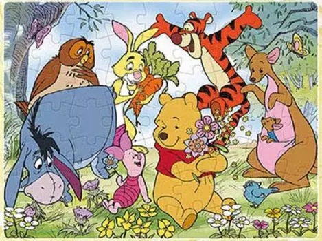 Головоломка Fun Ohanabatake 63 Pieces Magic Jigsaw для детей (Винни Пух) [3D-головоломка]