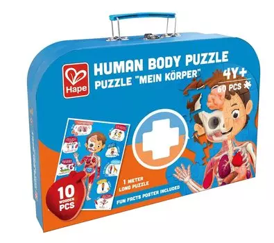 Головоломка Hape Body Structure 100 x 50 x Ages деревянная игровая игрушка E1635 2.3см 3+