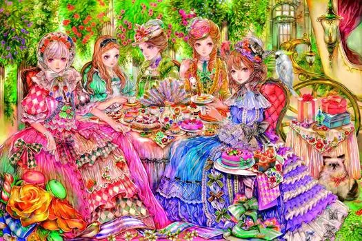 Головоломка из 1000 деталей Aim Puzzle Master Фантастическое искусство Алиса в элегантном чаепитии (50x75cm)