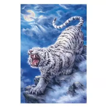 Головоломка из 1000 деталей. Мастер рев белого тигра. Целься! (50x75cm)