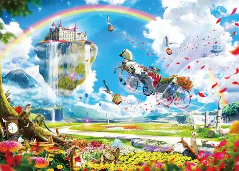 Головоломка из 500 элементов Мастер головоломки Сатоши Кусуда Королевство цветов твои мечты на карете Целься! ~Положить (38х53см)