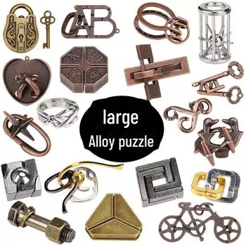Головоломка Kongming Lock из цинкового сплава: Развивающая игрушка с высоким IQ для взрослых и детей
