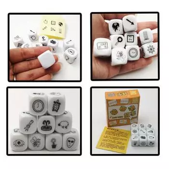 Головоломка Кубики для игры Happy Trip Cube Story Dices Cube Set Happy Story Cubes Toy Multifunctional Dices Telling Game Dices