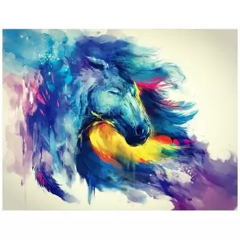 Головоломка Лошадь Алмазная картина 5d Diy Ремесла Вышивка крестом Квадратная круглая вышивка Алмазные картинки 20X30CM
