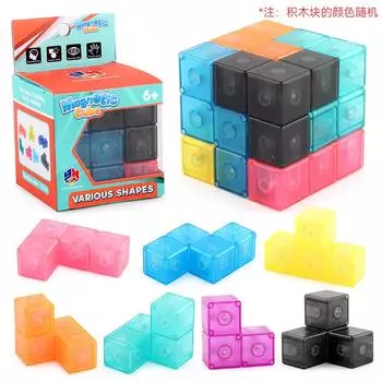 Головоломка Магнитный Строительный Блок Кубик Рубика Тетрис Битва Магнитный Любан Игрушка Кубик Рубика