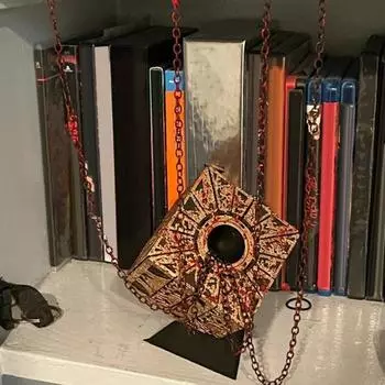 Головоломка с цепью, встроенная система блокировки, обучающая вращающаяся механическая защелка, модель куба-головоломки, украшение для рабочего стола, подарок для детей и взрослых A