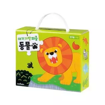 Головоломка с детской сумкой: животное: 12 пазлов, Smart Bear, Лучшая головоломка для малышей в Корее