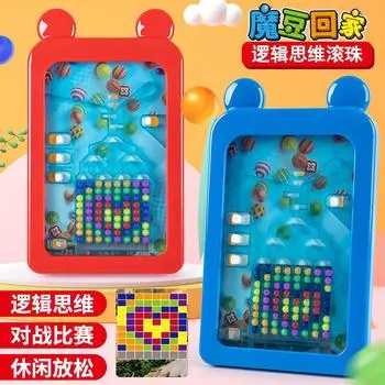 Головоломка «Волшебные бобы», тренировка логического мышления, шариковый лабиринт, взаимодействие родителей и детей, многопользовательские настольные игры «Битва на ладони» красный