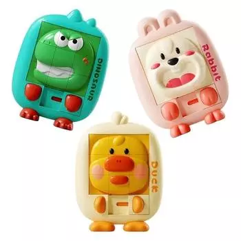 Головоломки с животными для родителей и детей, 3D-головоломки для дошкольников зелёный