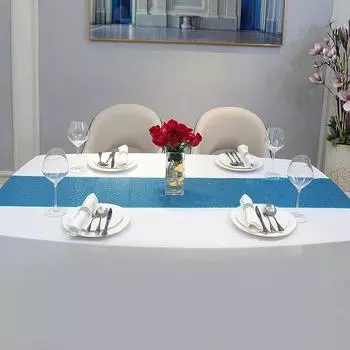 Голубая дорожка для стола с пайетками для украшения свадьбы, детского душа, дня рождения, Рождества, Хэллоуина, Дня благодарения, мероприятий, принадлежностей 30X120cm 1pc красный