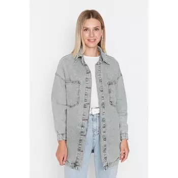 Голубая джинсовая куртка с двумя карманами Tctaw23ck00010