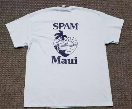 Голубая футболка унисекс Spam Love Maui Hawaii Edition S