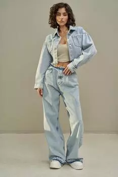 Голубая короткая джинсовая куртка Darcey