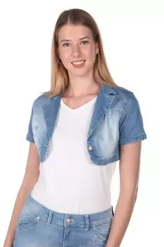 Голубое белое женское болеро