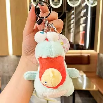 Голубой брелок с динозавром, кулон в виде мультяшного животного, модный брелок Loong, ежедневно циан