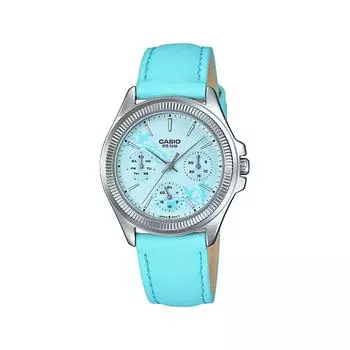 Голубые женские часы с несколькими циферблатами, Blue Multi-Dial Women s Watch, Casio
