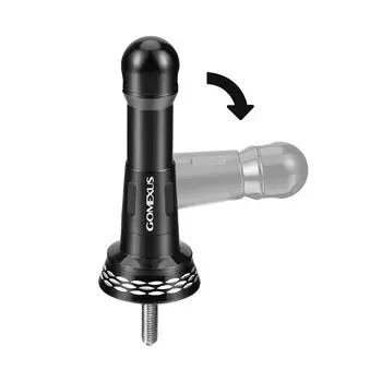 Gomexus Foldable Reel Stand Convenient Storage Shimano Daiwa Spinning Reel Body Keeper Aluminum Ultra Lightweight Black 46.5mm Co-rotating