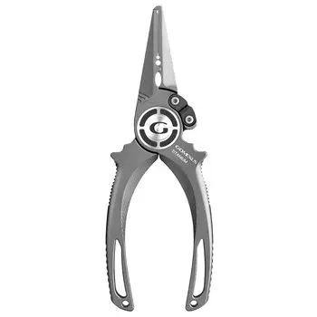 Gomexus Titanium Rustproof Fishing Pliers Fishing Flyer Rustproof Corrosion Resistant Heavy Duty Pliers Needle Remover Split Ring Opener PLIER-X 7.5