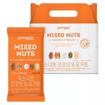 Gomgom Mix Nuts Coconut & Yogurt, 750 г, 1 шт., корейские орехи