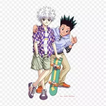Gon Killua Gon Freecss Killua Zoldyck патч теплопередача наклейка на одежду термопереносная термочувствительная одежда топы