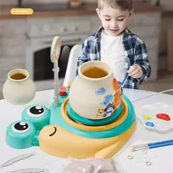 Гончарный круг для детей, игрушка, щенок, лепка, гончарная машина, обучающая игрушка, подарок для малышей, мальчиков и девочек One Size
