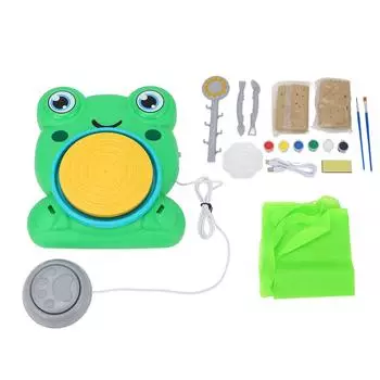 Гончарный круг для детей с инструментами для лепки, полный обучающий набор для рисования на гончарном круге для Беги