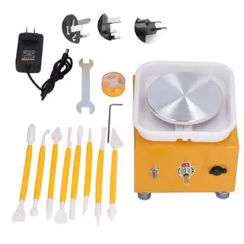 Гончарный круг Мини-бассейн для воды Миниатюрная детская обучающая керамическая художественная машина Машина для рисования эмбрионов UK Plug