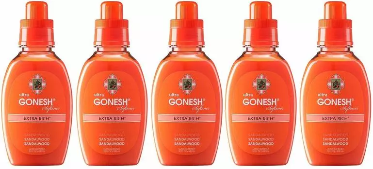 GONESH Кондиционер для белья Ultra Softner Sandalwood 600 мл [Набор 5] (Аромат сандалового дерева)