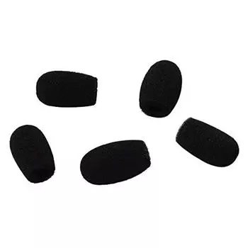 GONKISS Headset Intercom Microphone Windshield Small Diameter 6mm Total Length 30mm 5 Pieces Black