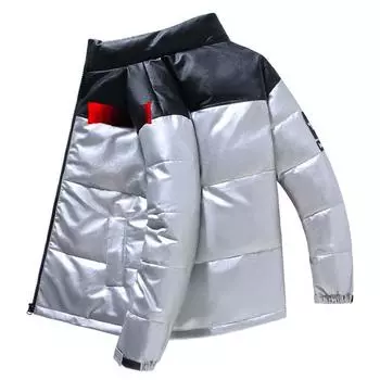 Гонконгская мужская свободная студенческая куртка большого размера, модная зимняя утолщенная красивая кожаная куртка-пуховик для пары M