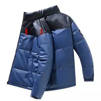 Гонконгская мужская свободная студенческая куртка большого размера, модная зимняя утолщенная красивая кожаная куртка-пуховик для пары M