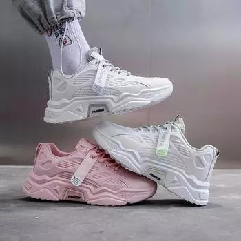 Гонконгская уличная обувь для папы, женские весенне-осенние новые корейские стильные туфли с дышащей сеткой, модные повседневные женские кроссовки 36